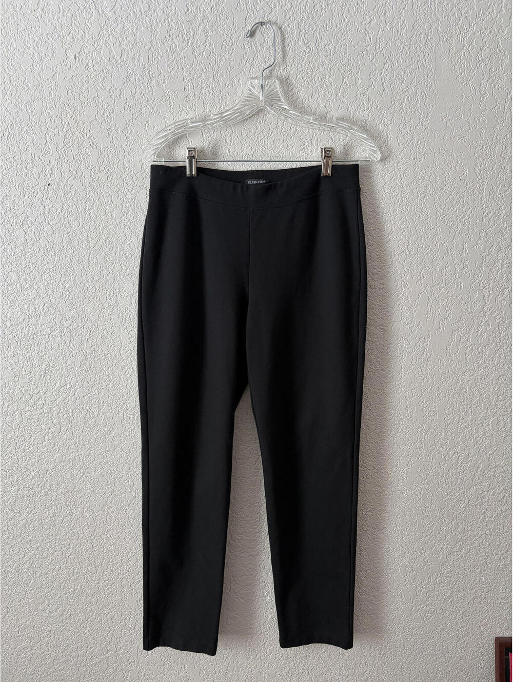 Eileen Fisher Ponte Knit Pull On Straight Pant Spring 2023 Size Small Black